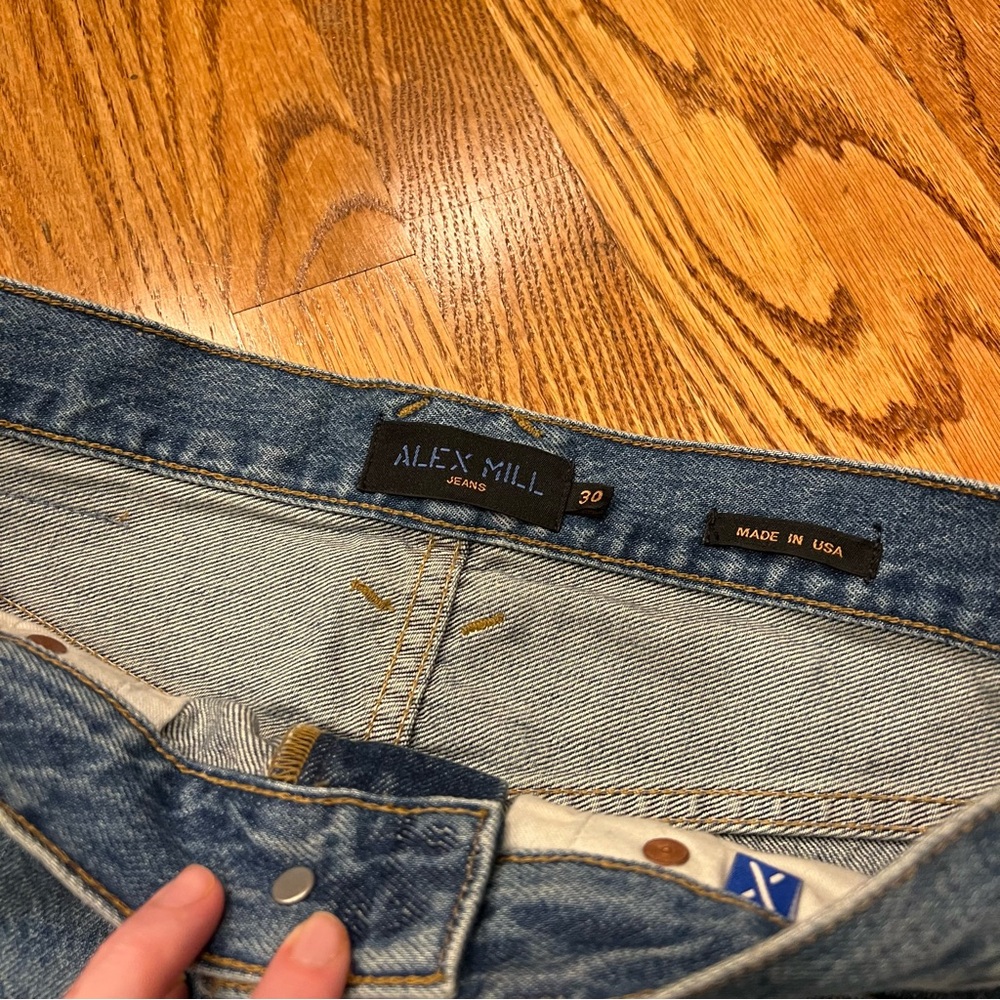 NEW Alex Mill AM Original 5 Pocket Mid Rise Straight Vintage Medium Indigo 30 - Picture 7 of 9